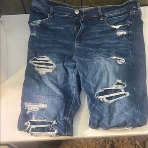 American Eagle Woman’s Distressed Blue Jeans